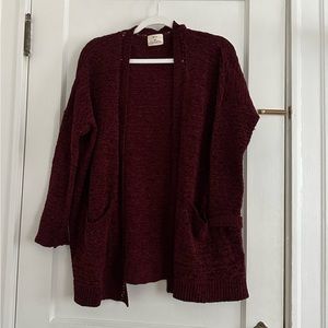 Maroon cardigan UO